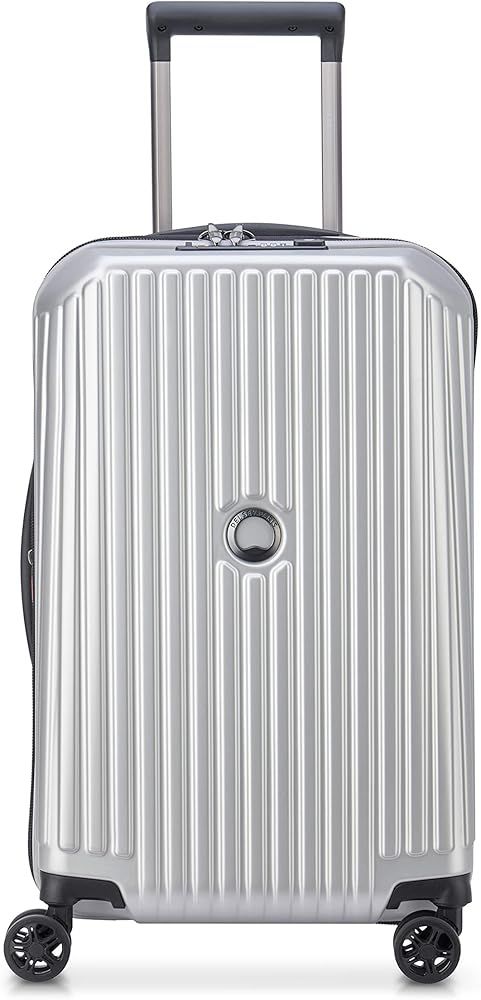 DELSEY Paris Securitime Expandable Luggage with Spinner Wheels, Silver, Carry-On 19 Inch | Amazon (US)