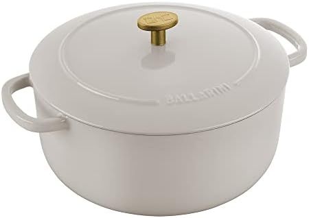 Ballarini Bellamonte Cast Iron Dutch Oven with Lid 4.25-qt, Serves 4-4, Crema White | Amazon (US)