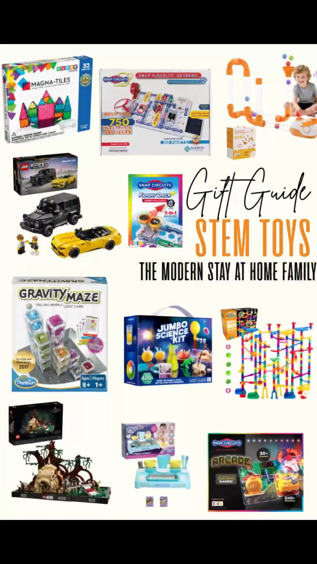 Looking for the best STEM toys for kids? This STEM toy gift guide is filled with educational toys that make learning fun! From Magna-Tiles and Snap Circuits to LEGO building sets, science kits, and marble runs, these hands-on learning toys inspire creativity, problem-solving, and critical thinking. Perfect for preschoolers, elementary kids, and tweens who love to explore and build. Great for Christmas gifts, birthday ideas, or homeschool learning fun!

stem toys educational toys gift guide for kids learning through play hands on learning toys for kids stem learning christmas gift ideas kids activities modern stay at home family holiday gift guide science for kids building toys kids gift ideas creative learning

#LTKCyberWeek #LTKKids #LTKGiftGuide