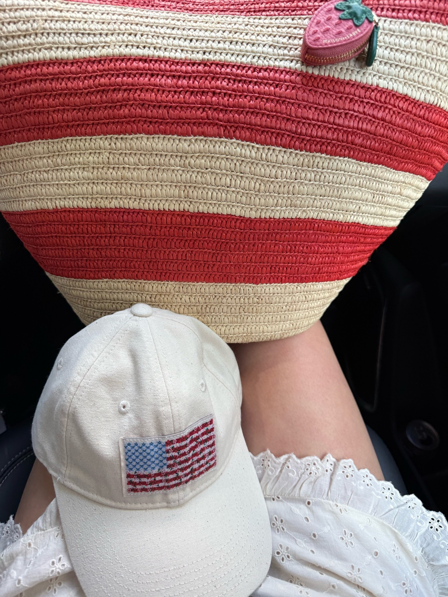 Basket bag, Americana, summer fashion, baseball, baseball hat

#LTKootd #LTKmomlife