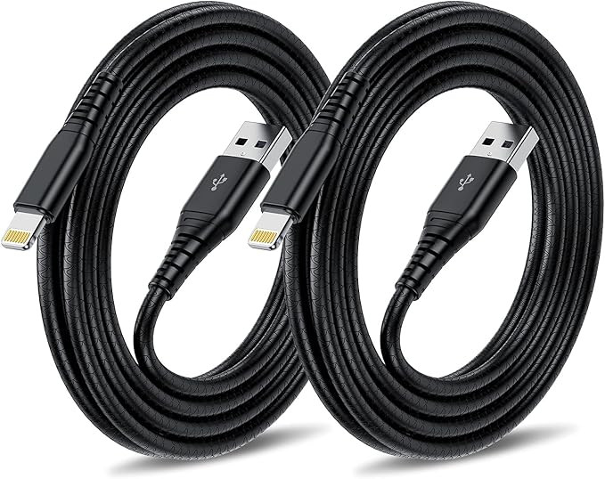 [2 Pack] Extra Long iPhone Charger Cable 10 ft,[Apple MFI Certified] Lightning Cable 10 Foot, 10 ... | Amazon (US)