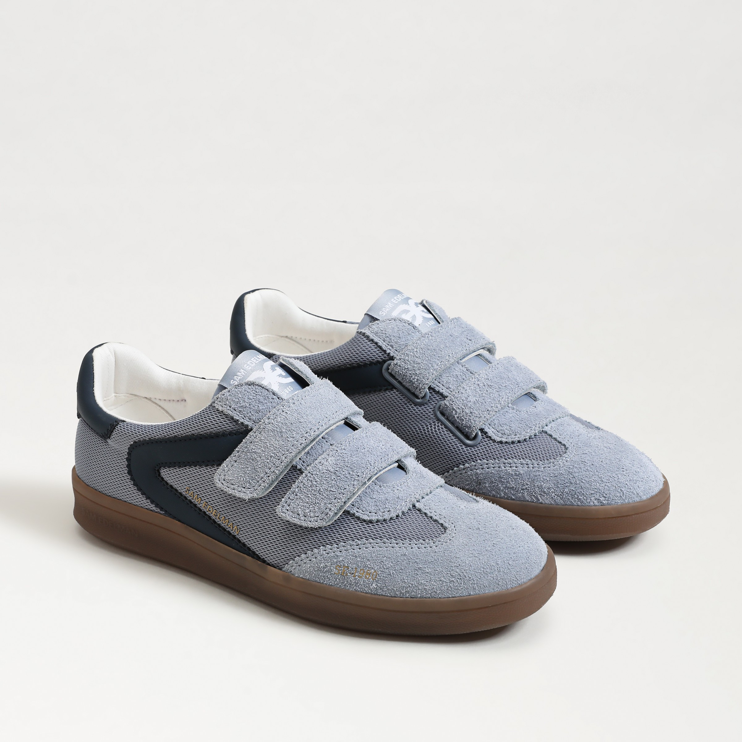 Sam Edelman Talia Velcro Sneaker Billow Blue Mesh/Suede | Sam Edelman
