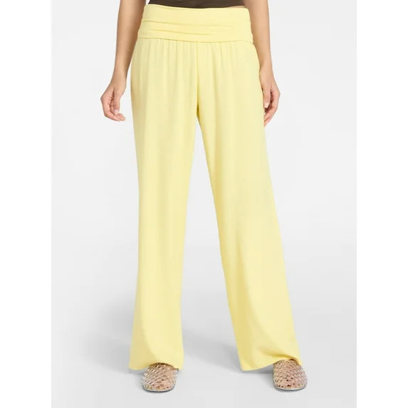 No Boundaries Foldover Beach Pants, 29.5'' inseam, Women's XXS-XXL | Walmart (US)