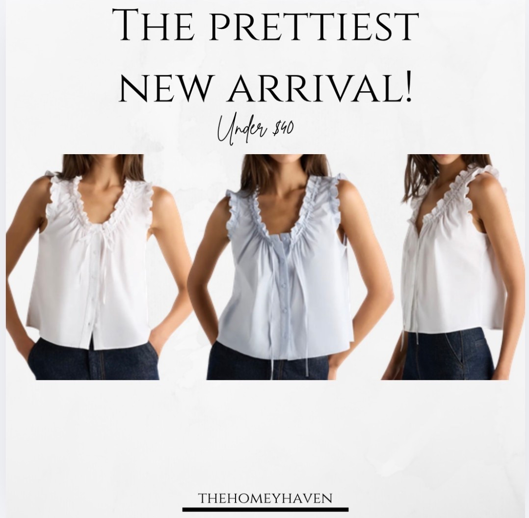 The prettiest weekend to workwear top for summer! So pretty and classic looking. Love the length too.

Tank top, white tops, summer tops, summer outfits, spring outfits, baby blue tops, work outfits, summer work outfits, beach vacation outfit, everyday casual outfits, flowy white top, jeans, jean shorts, teacher outfits, home, home decor 

#LTKmomlife #LTKootd #LTKWorkwear