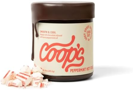Coop's Peppermint Hot Fudge, All Natural Peppermint Hot Chocolate Gift Non GMO Chocolate Ice Crea... | Amazon (US)