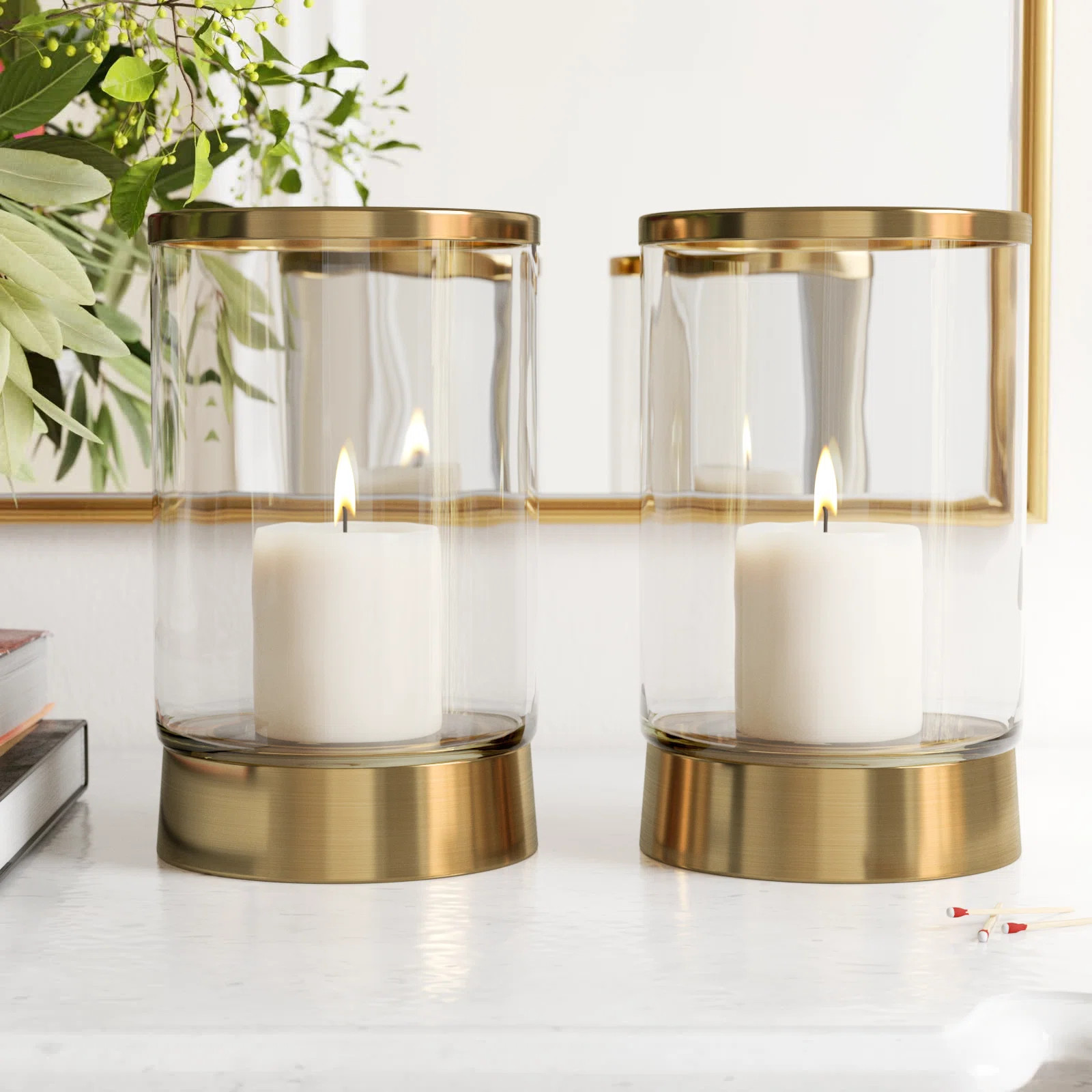 Glass Tabletop Hurricanes (Set of 2) | Wayfair North America