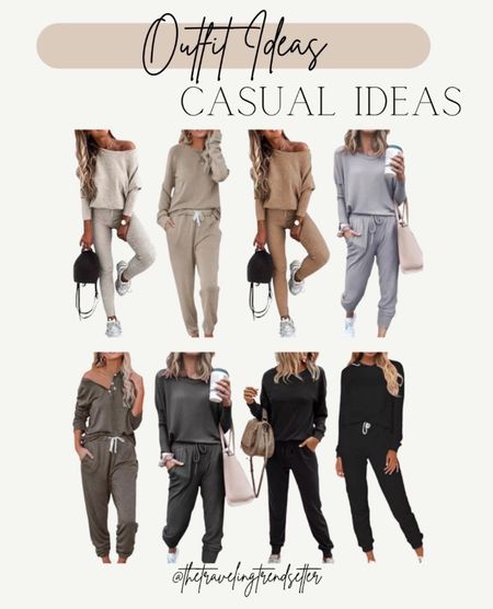Casual outfit ideas - two piece sets - lounge set - business casual - winter - casual / cozy - comfy - trendy - viral - sneakers - holiday - thanksgiving - Amazon - Amazon fashion - Amazon sets - two piece sets - travel outfit 

#LTKHoliday #LTKstyletip #LTKtravel