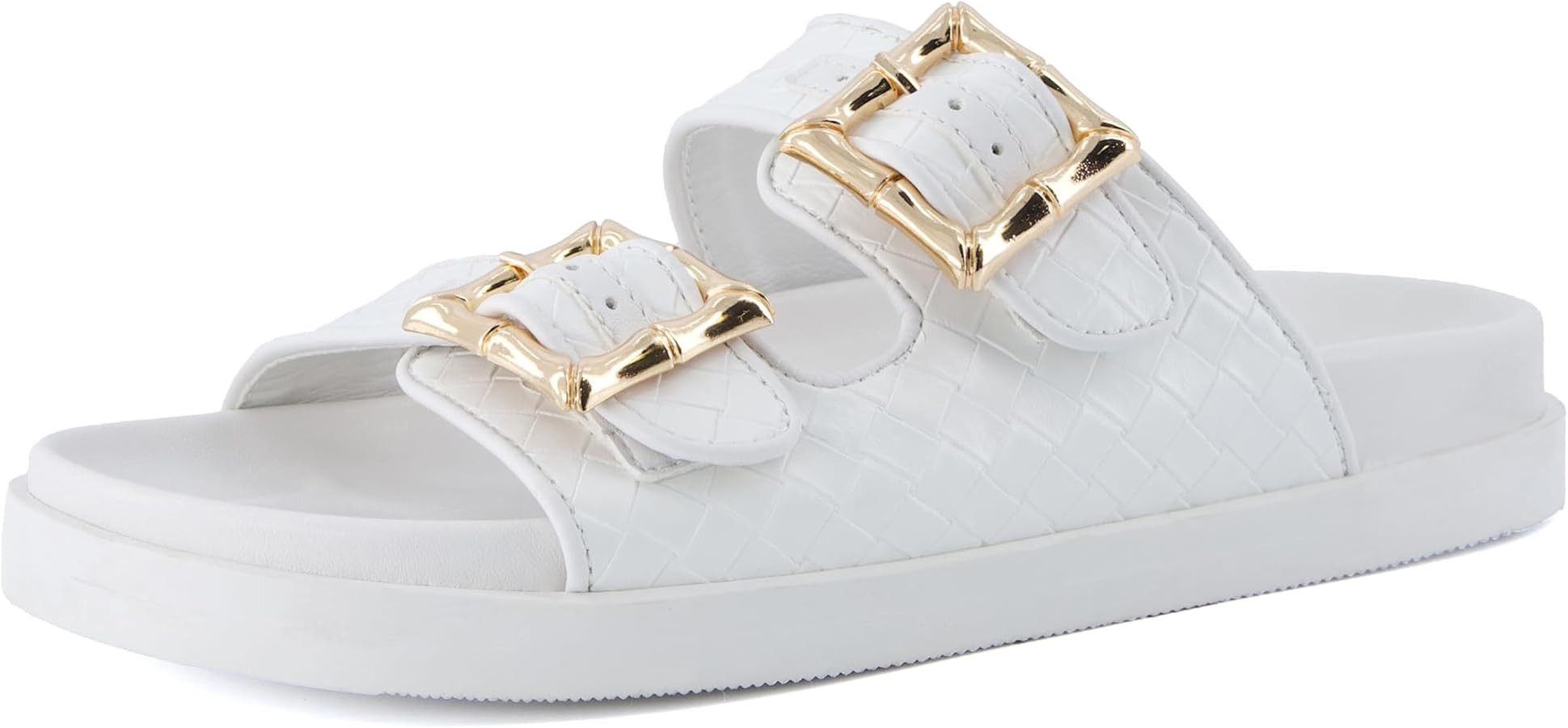 CUSHIONAIRE Loft Women's Quilted Slide Sandal With Cushioned Footbed and Adjustable Buckles | Amazon (US)