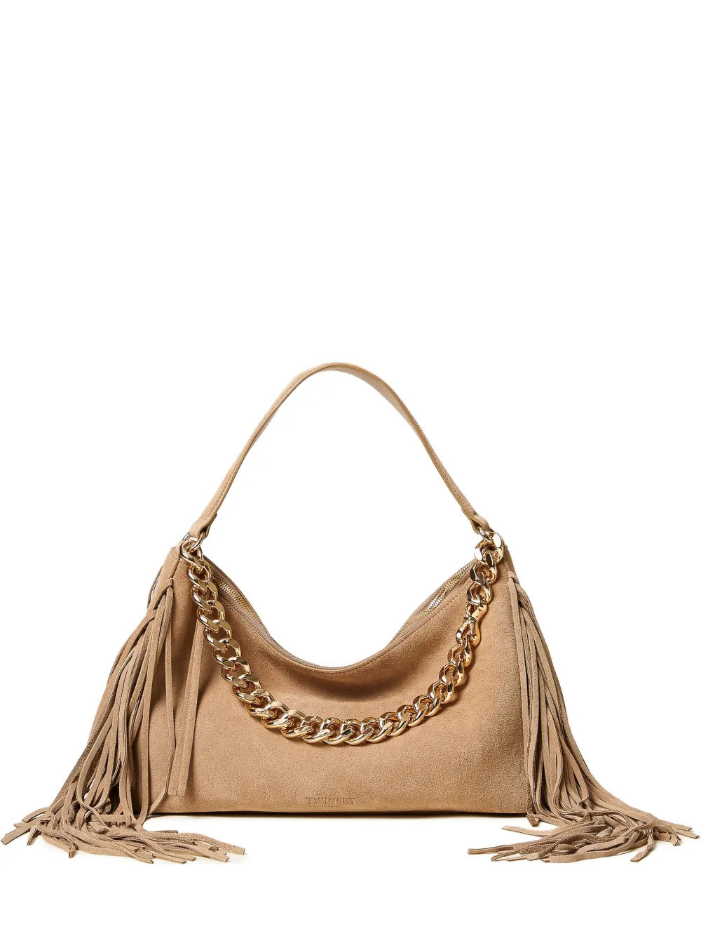 TWINSET medium Liliane fringed chain shoulder bag - Neutrals | Farfetch Global
