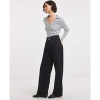 Elasticated Waist Wide Leg Jeans Black - JD Williams - Size: 16 | JD Williams (UK)