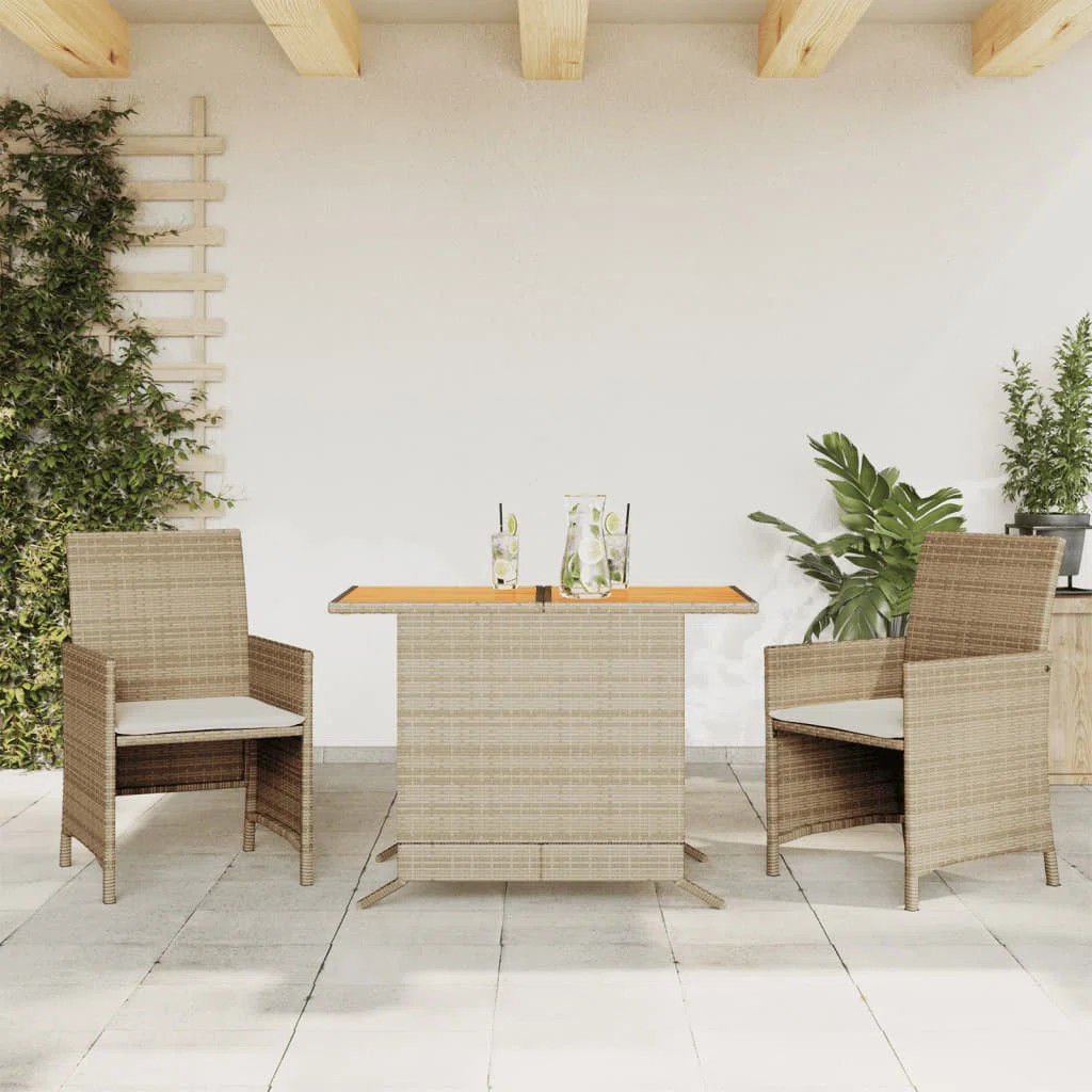 2 - Person Rectangular Outdoor Dining Set with Cushions | Wayfair North America