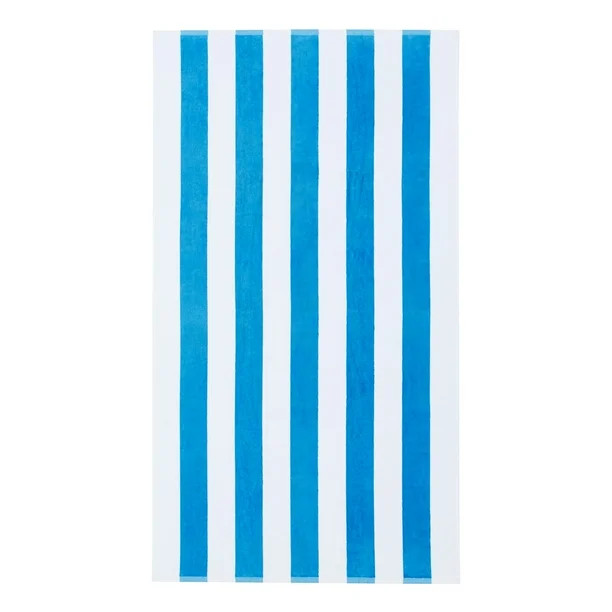 Better Homes & Gardens 100% Cotton Reversible Cabana Stripe Oversized Beach Towel, 40" x 72" | Walmart (US)
