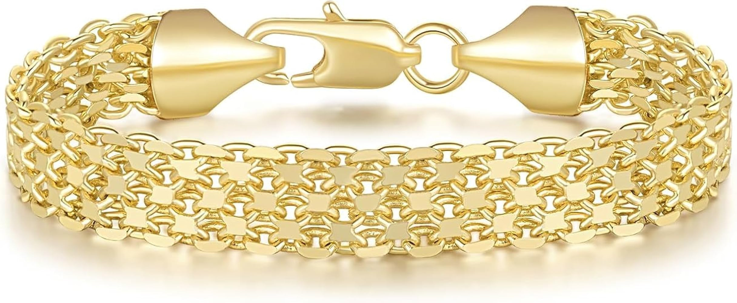Bracelet 14K Gold Bracelets for Women Gold Bracelets for Women's Widen Chain Bracelet Jewelry Gif... | Amazon (US)