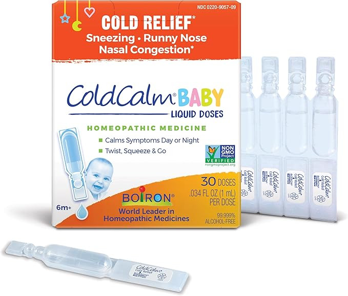 Boiron ColdCalm Baby Single-Use Drops for Relief from Cold Symptoms of Sneezing, Runny Nose, and ... | Amazon (US)