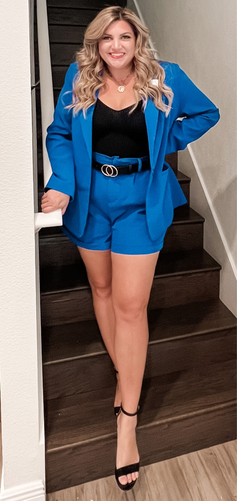Currently obsessed with this blue work blazer and shorts set!

#LTKfindsunder100 #LTKsalealert #LTKworkwear