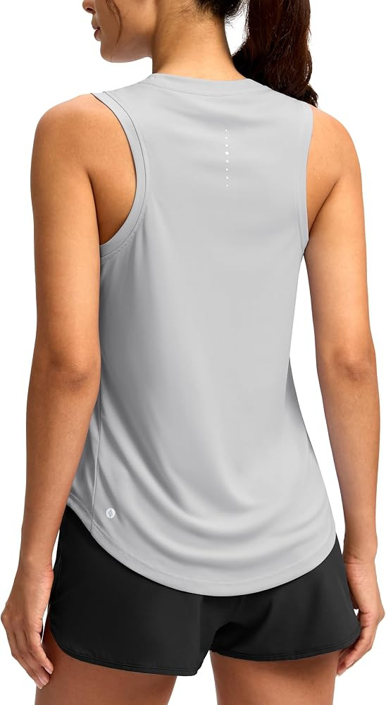 SANTINY Women's Sleeveless Workout Tops Lightweight Tennis Yoga Athletic Running Shirts Racerback... | Amazon (US)