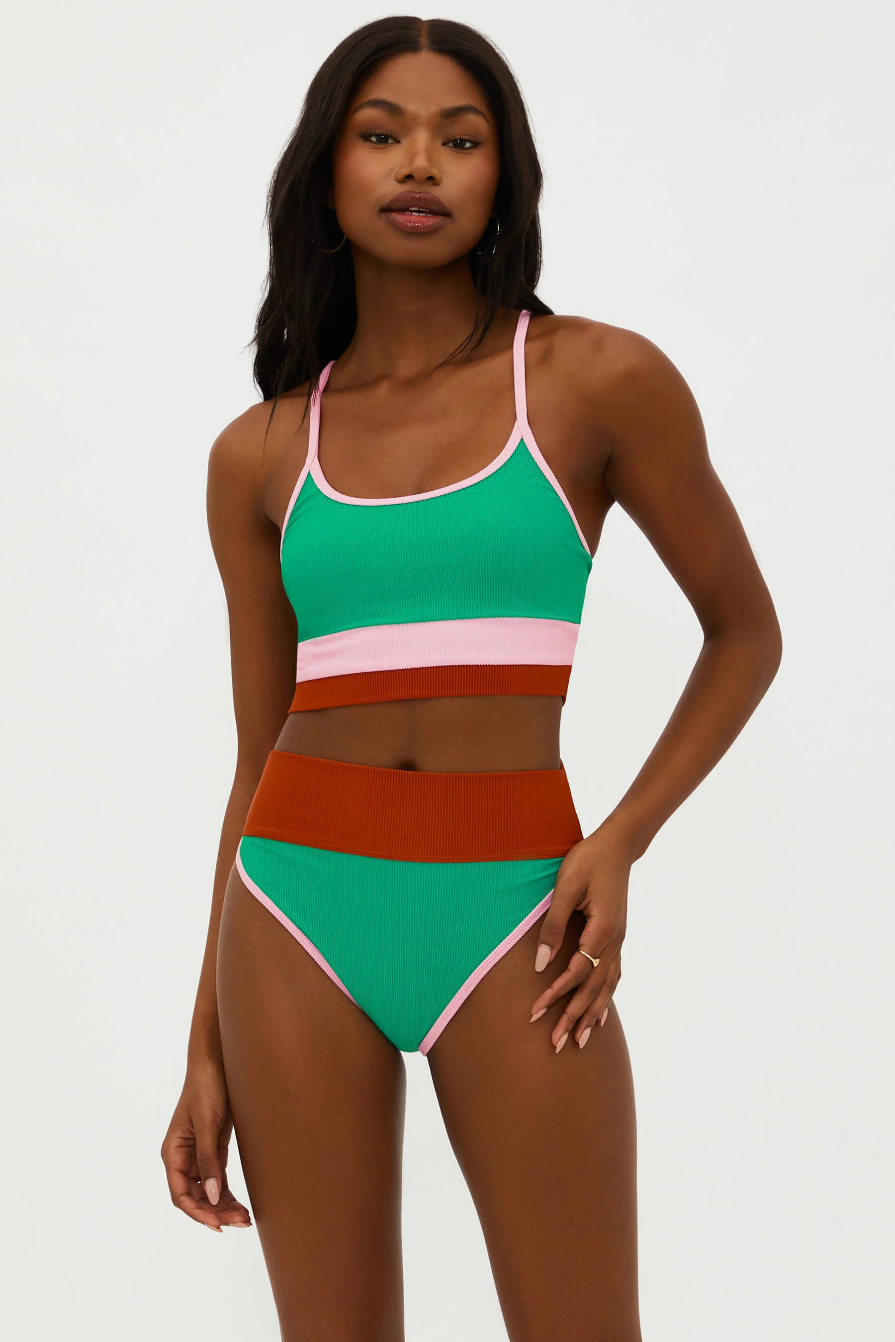 BEACH RIOT X ANTHROPOLOGIE EVA TOP PARADISE OASIS COLORBLOCK | Beach Riot