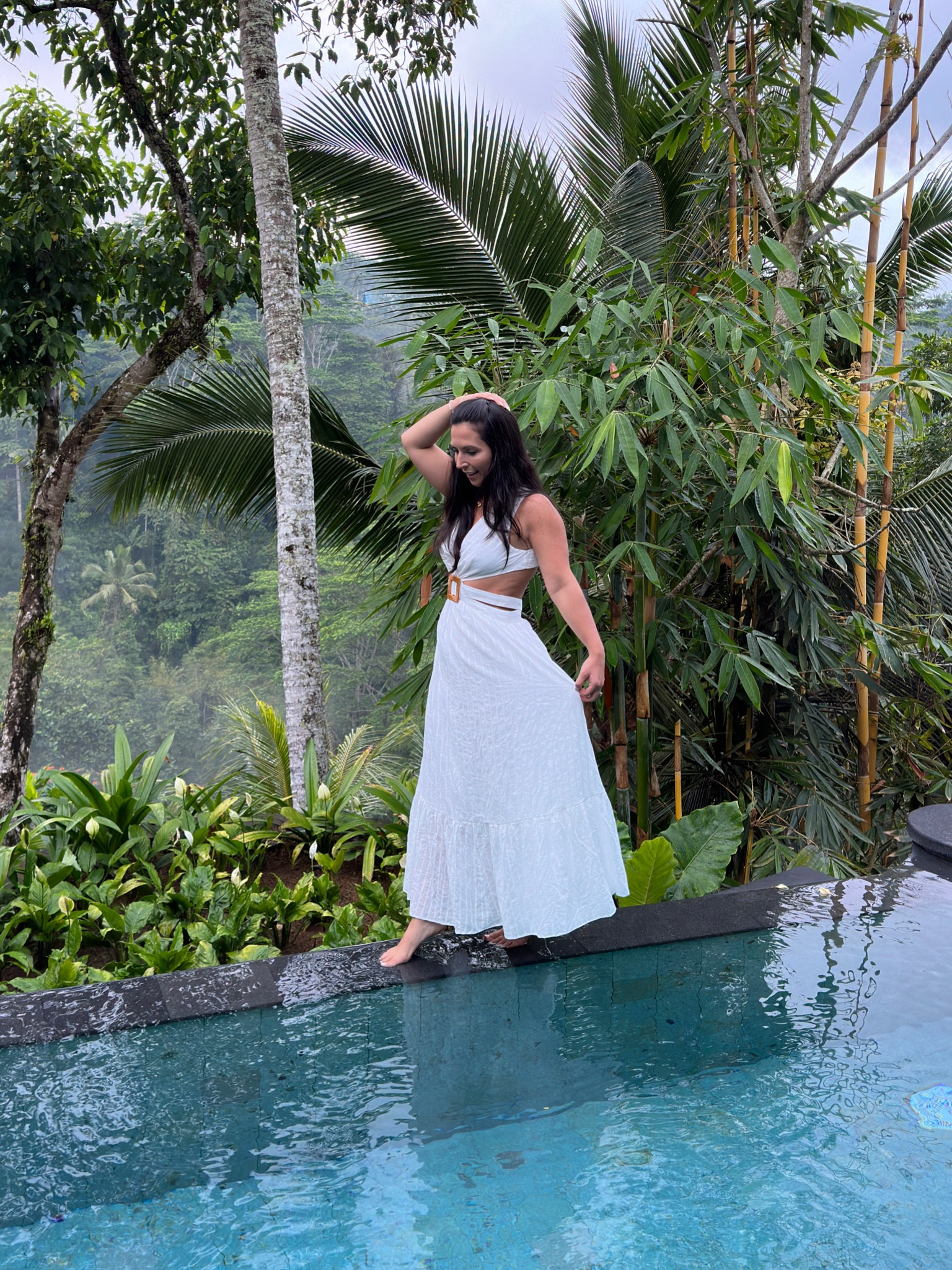 I received so many compliments on this dress from Fortunate One! This is perfect for vacation!

I purchased a medium because they were out of the small and it fit perfect! The back of the dress laces up at the top and a lower back hidden zipper! 

#LTKFind #LTKtravel #LTKSeasonal