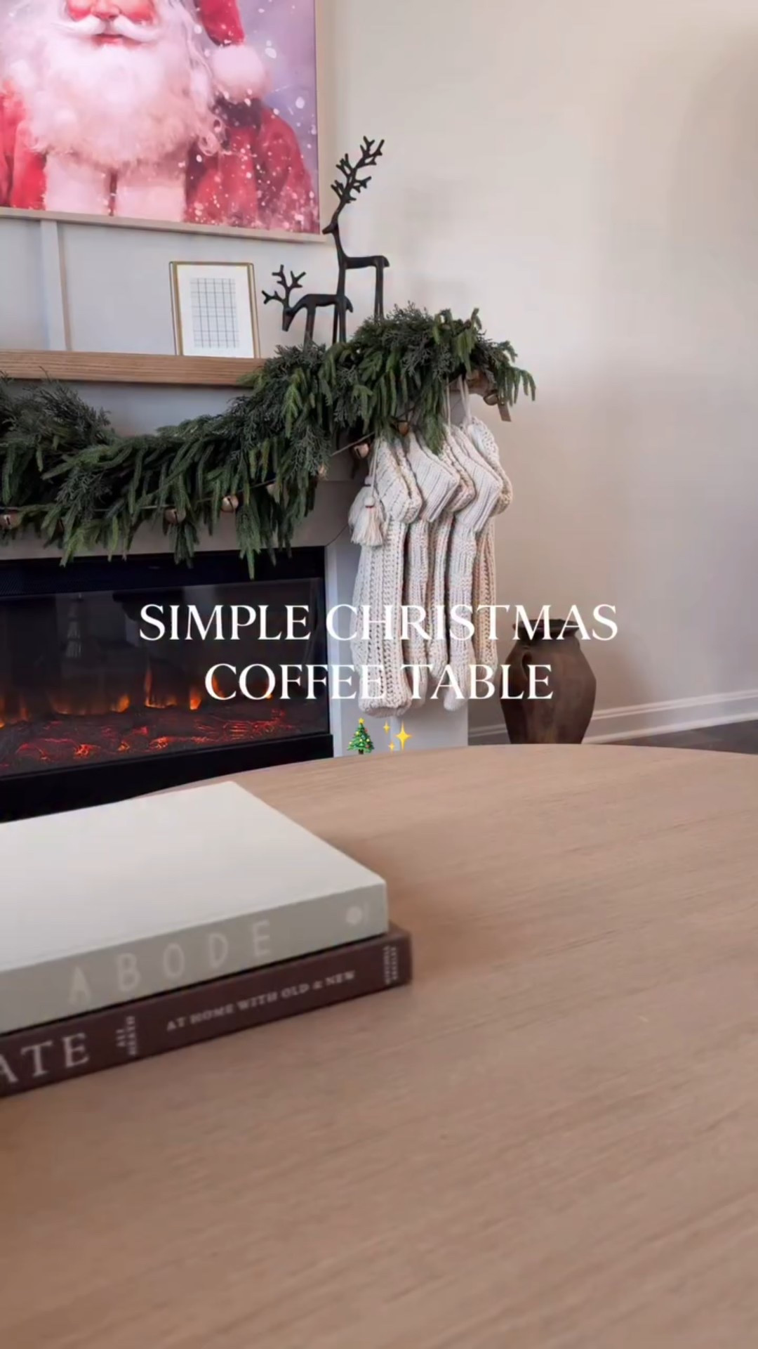 Simple Christmas Coffee Table Styling 🎄✨ Your decor doesn’t always have to be big fuss, you can keep it simple and it still beautiful!! 

Comment “HOLIDAY STYLE” for links 🔗 

#christmasdecor #simplechristmas #coffeetablestyling