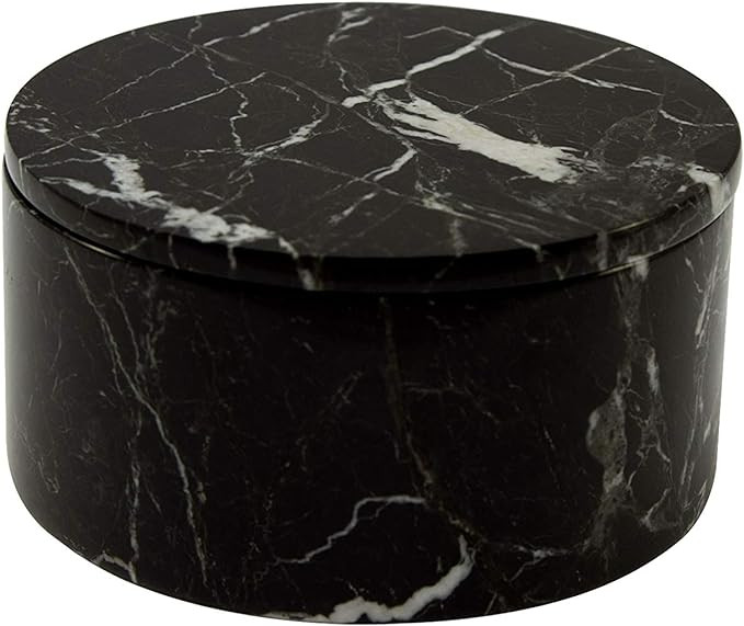 Circular Marble Keepsake Boxes – Hand Carved, Polished Marble Jewelry Box w/Non-Slip Rubber Pad... | Amazon (US)