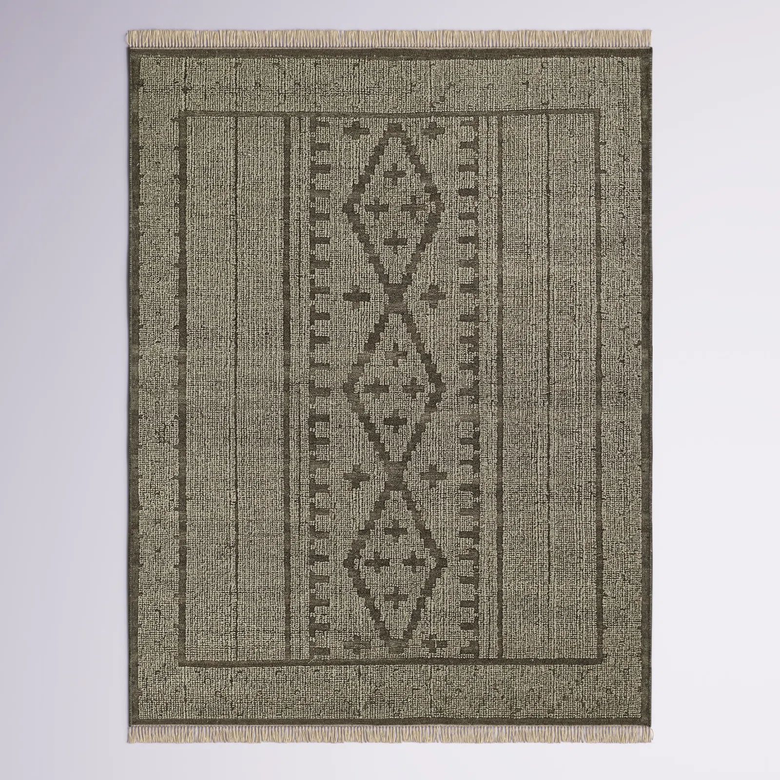 Elick Geometric Handwoven Wool/Cotton Gray/Brown Area Rug | Wayfair North America