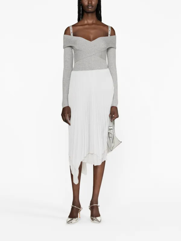 Blumarine Asymmetric Pleated Skirt - Farfetch | Farfetch Global