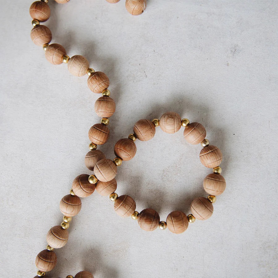 Wooden Bead Garland | Roan Iris
