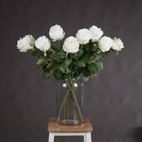 Traditional White Rose Artificial Flower | Debenhams UK