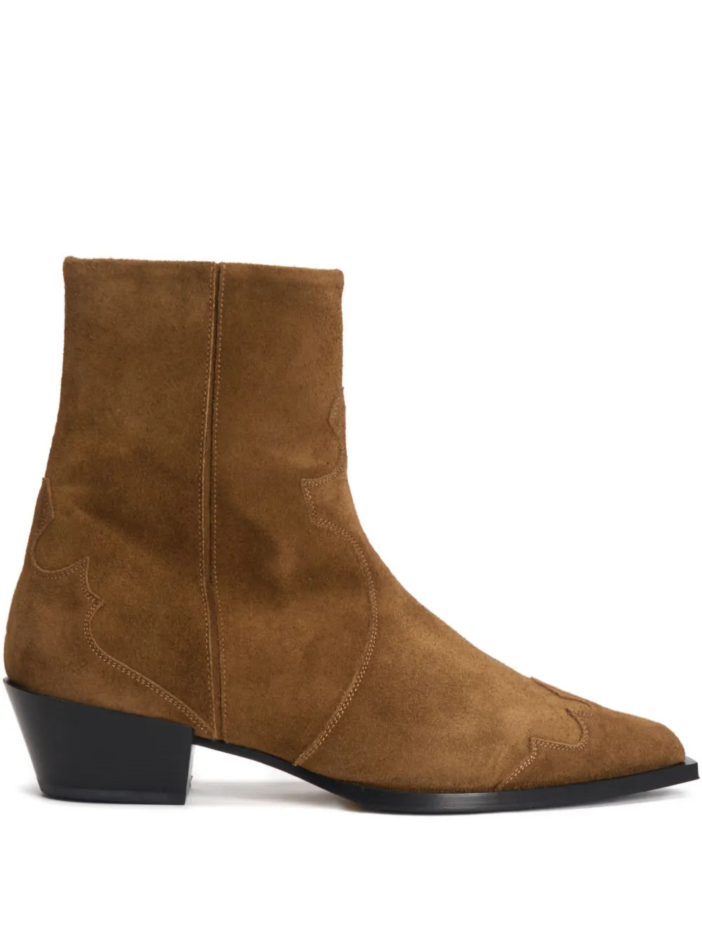Aeyde Hester Suede Ankle Boots | Brown | FARFETCH | Farfetch Global