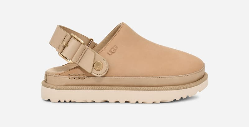 UGG® Women's Goldenstar Villa Clog Nubuck Shoes in Mustard Seed, Size 11 | UGG (US)