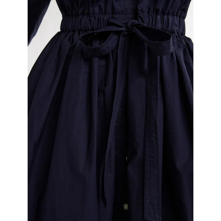 Free Assembly Women’s and Women's Plus Cotton Eyelet Maxi Shirtdress, Sizes XS-4X | Walmart (US)