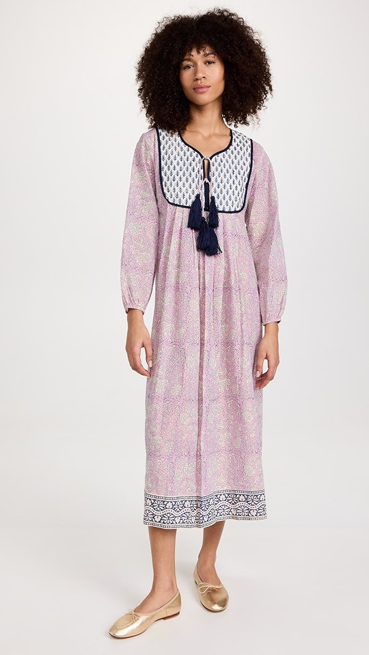 SZ Blockprints Kitty Dress in Violet & Indigo | SHOPBOP | Shopbop