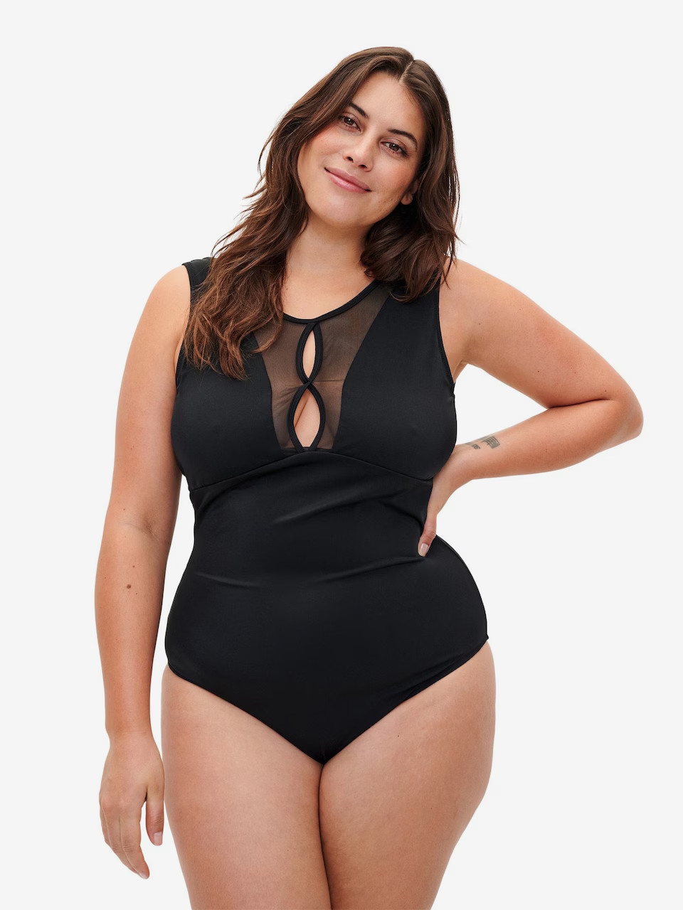 Swim by Zizzi Bustier Badeanzug in Schwarz | ABOUT YOU (DE)