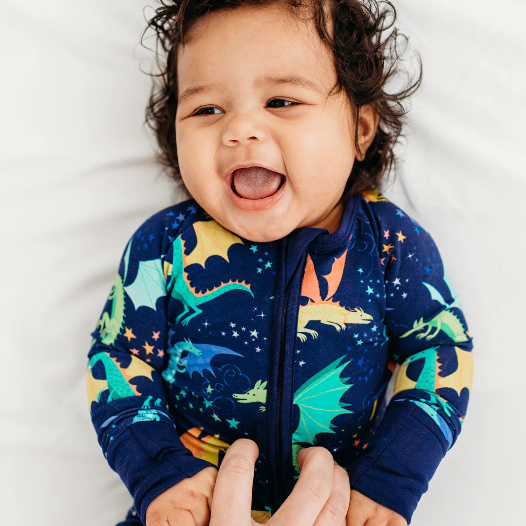 Dragon Galaxy Bamboo Viscose Zippy | Little Sleepies