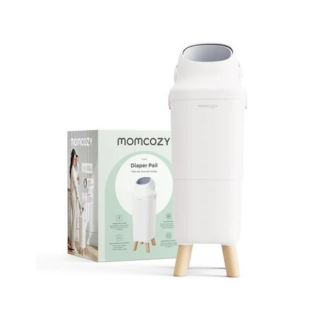 Momcozy Diaper Pail with Patented Triple-Seal Odor Control, Wide Opening, Ergonomic Height, Large Capacity with Viewing Window, Childproof Lock, Fits Standard Trash Bags | Walmart (US)