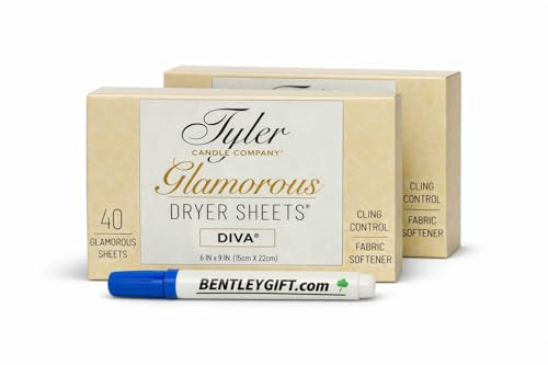 Tyler Candle Company - Glamorous Dryer Sheets - Diva fragrance (Sheet (pack of 2)) including a BG Stain remover Pen | Amazon (US)