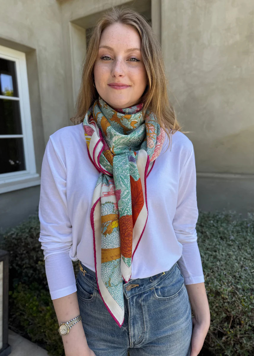 Emerson Large Multicolor Nature Print Cashmere Feeling Shawl | Benaar La