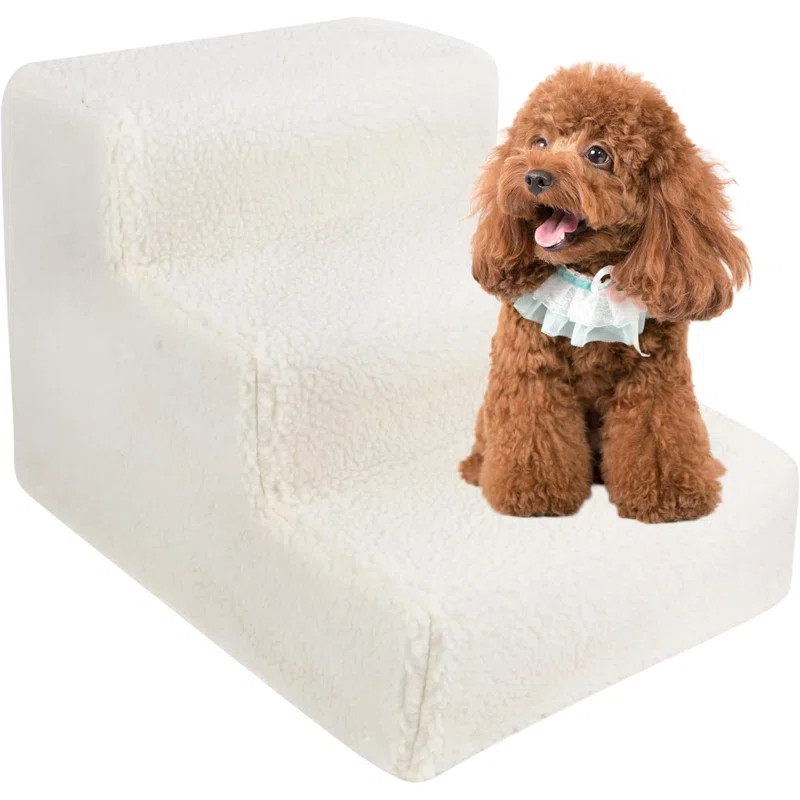 Doggy Steps - Non-Slip 3 Steps Pet Stairs,Holds Up To 50 Lbs | Wayfair North America
