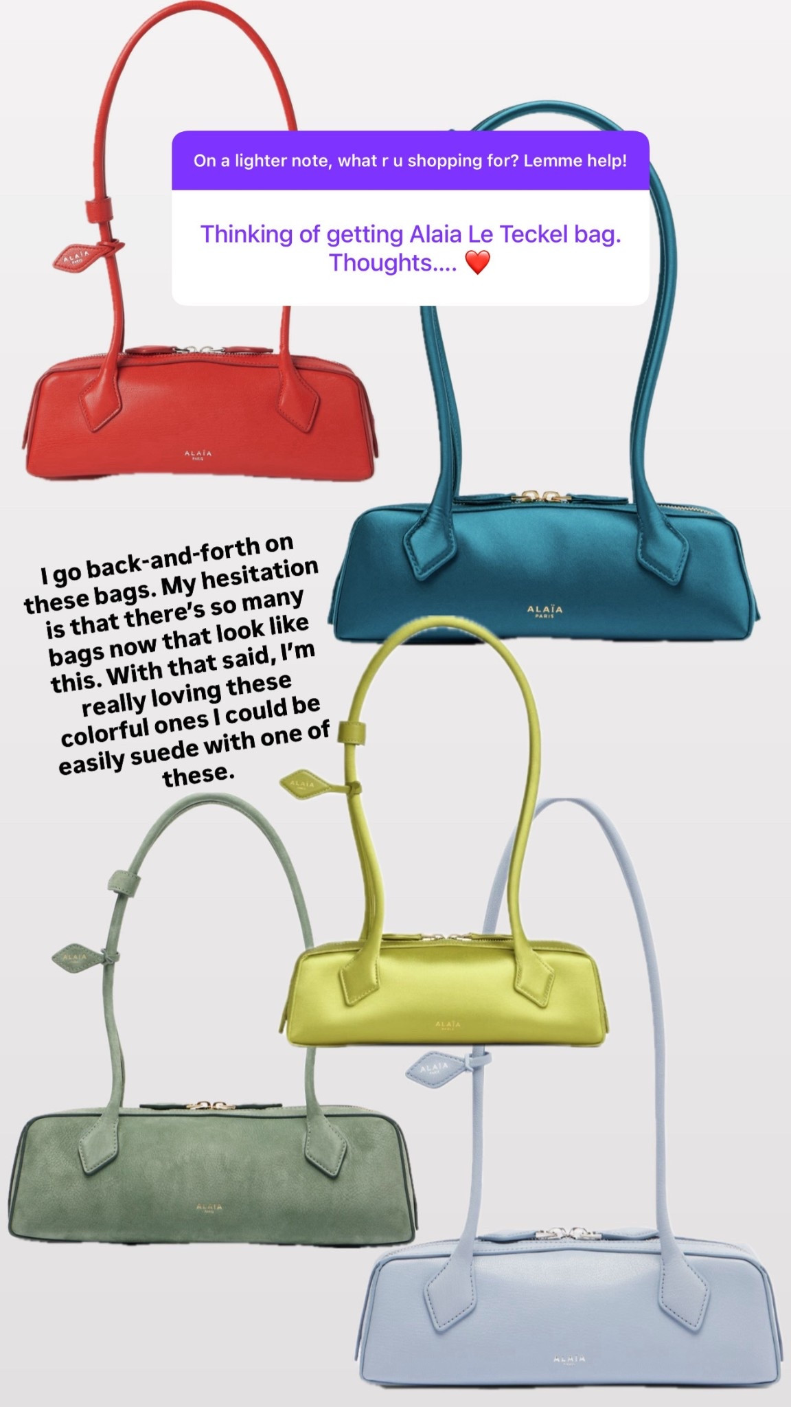 My thoughts on the Alaia teckel bag


#LTKselfcare #LTKTravel #LTKWorkwear