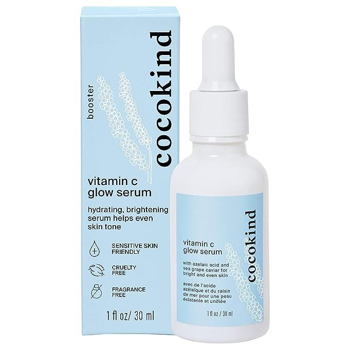 Cocokind Vitamin C Glow Serum with Azelaic Acid and Sea Grape Caviar for Bright and Even Skin, 1 ... | Amazon (US)