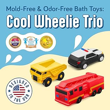Mold Free Bath Toys for Babies and Toddlers, Car No Hole Bath Toys, Bath Toys no Mold for Tub, Be... | Amazon (US)