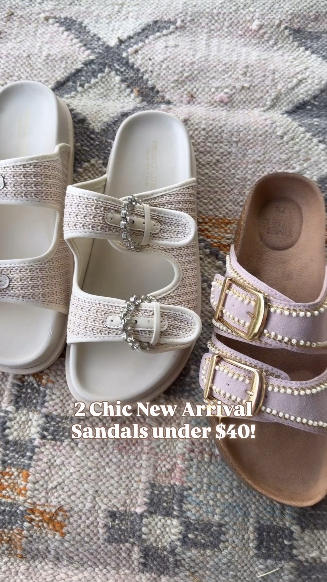 Affordable sandals that are so chic! Both true to size!!
