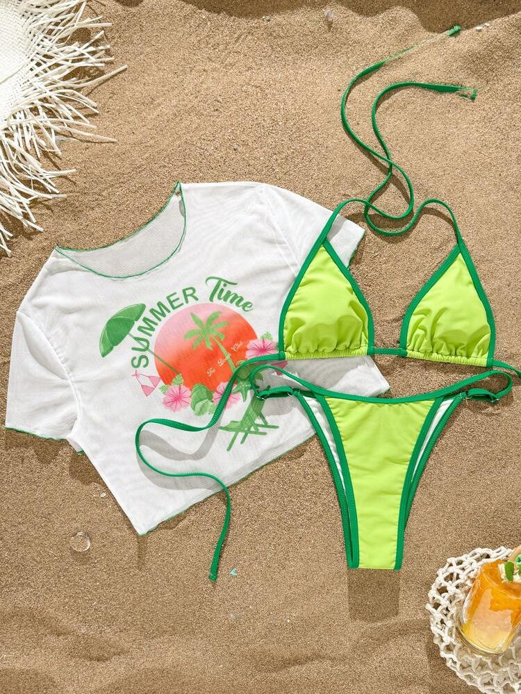 Top and Bikini bogo  | SHEIN