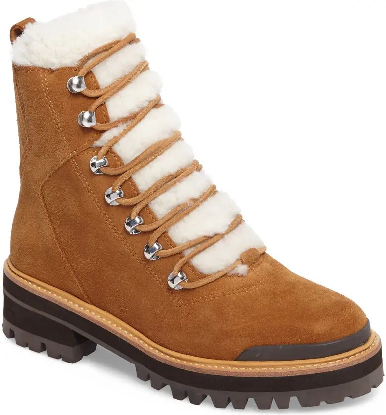 Izzie Genuine Shearling Lace-Up Boot (Women) | Nordstrom
