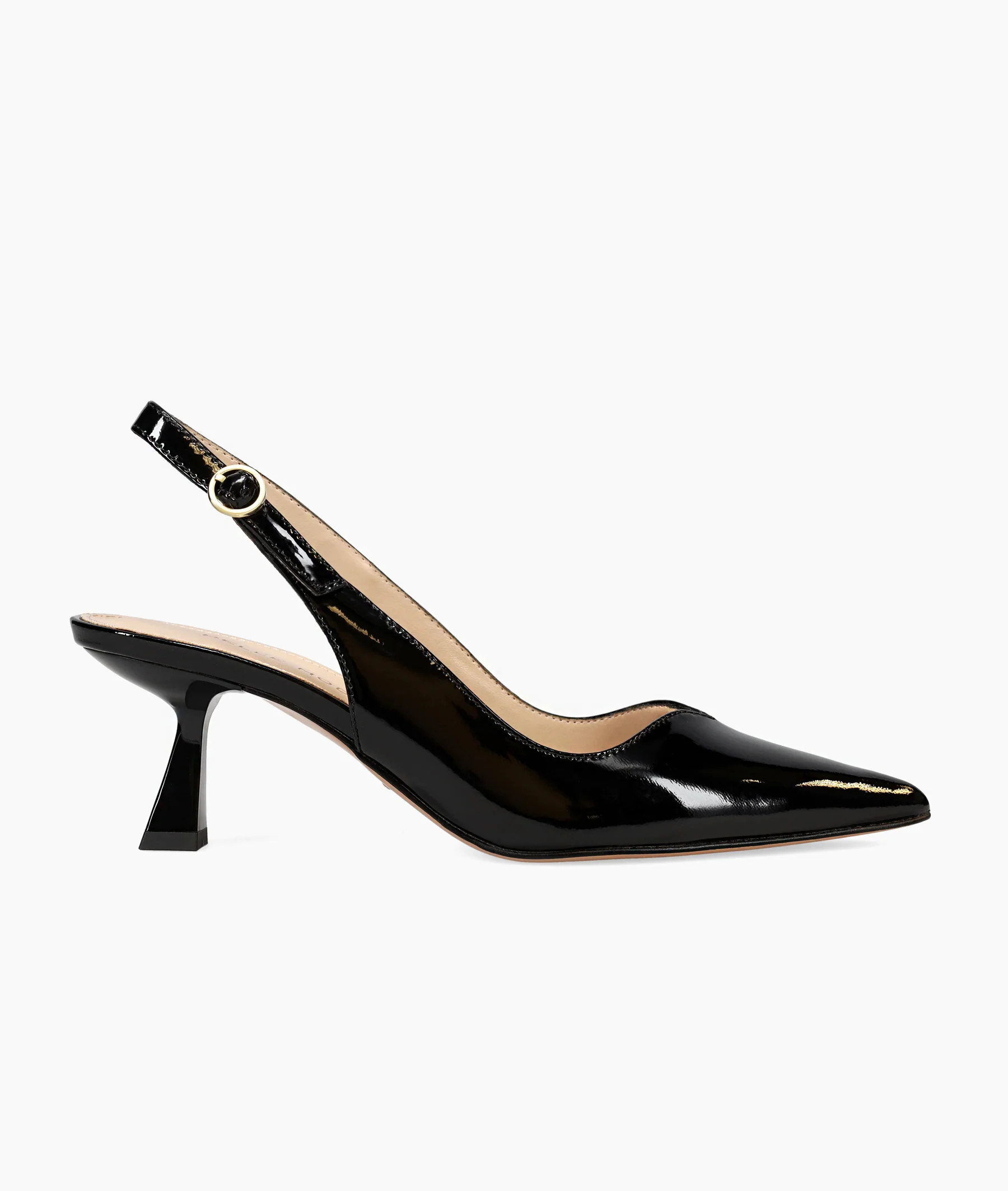 Janah Mid Heel - Black Patent | Pelle Moda