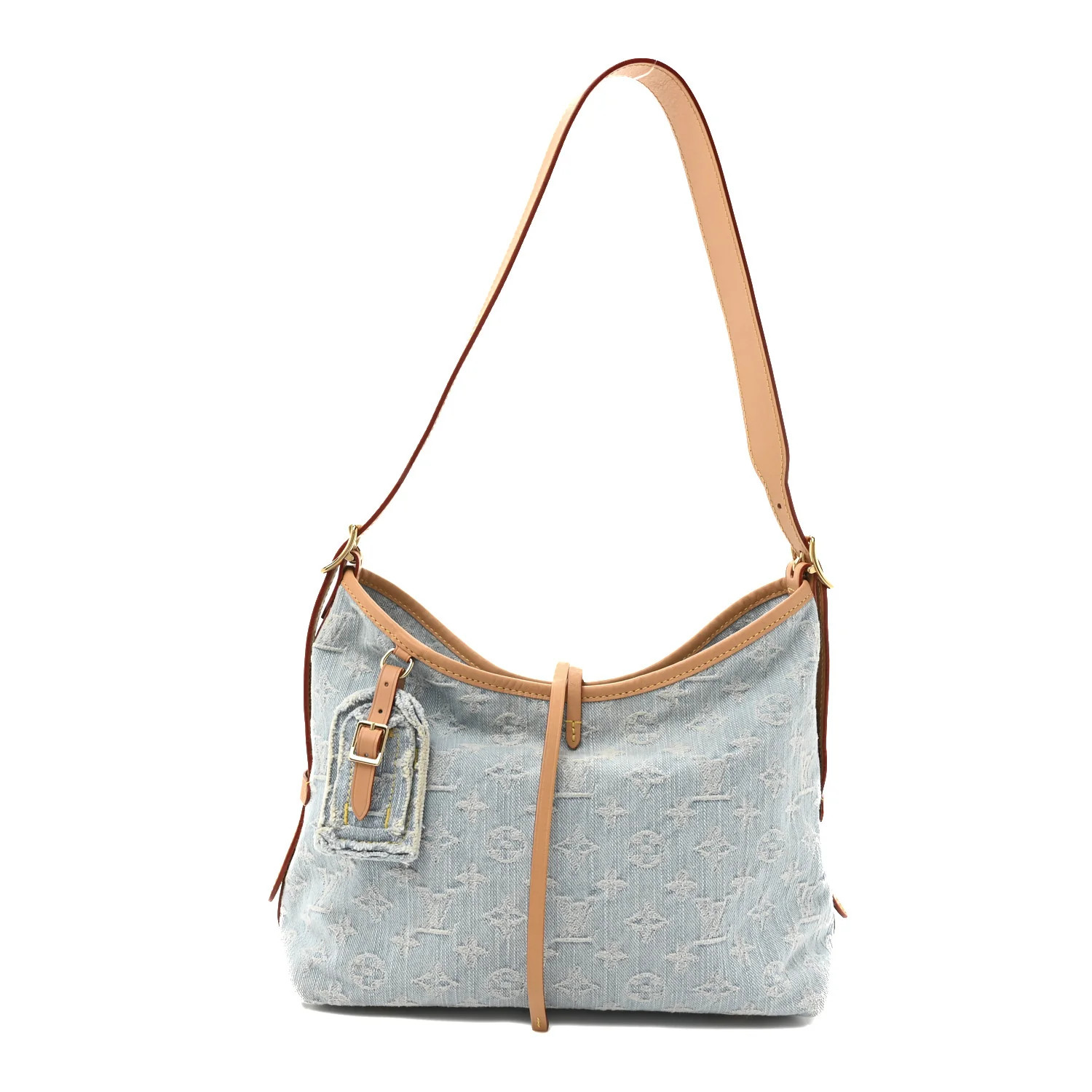 Monogram Denim CarryAll PM Sky Blue | FASHIONPHILE (US)