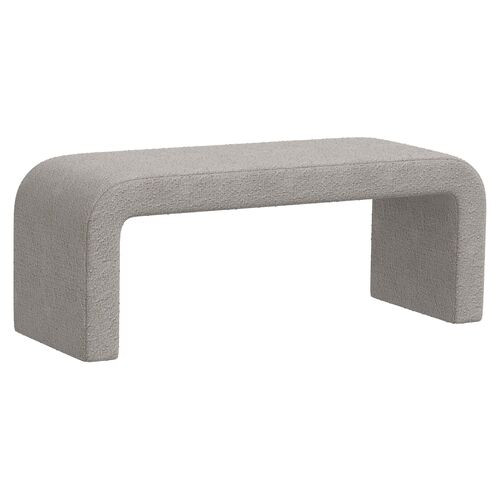 Celia Waterfall Bouclé Bench - Green | One Kings Lane