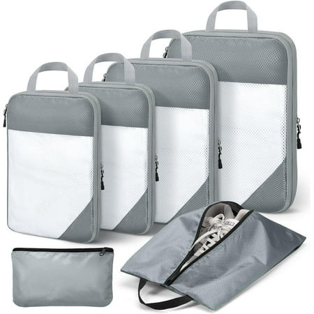 Livhil 6 Set Compression Packing Cubes for Suitcases, Travel Accessories Suitcase Organizer Bags Set, Packing Cubes for Travel Luggage Organizer Women Men | Walmart (US)