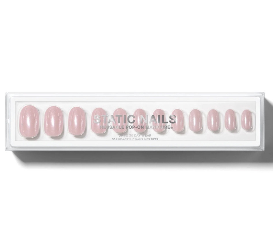 by far the best glue on nails I’ve tried! using this chrome baby pink for my bridal shower 👰🏻‍♀️🌹 I  do a gel base & top coat using my uv lamp (at home) to lock it in - these stay on for a solid 2 weeks! 🩷

#LTKbeauty