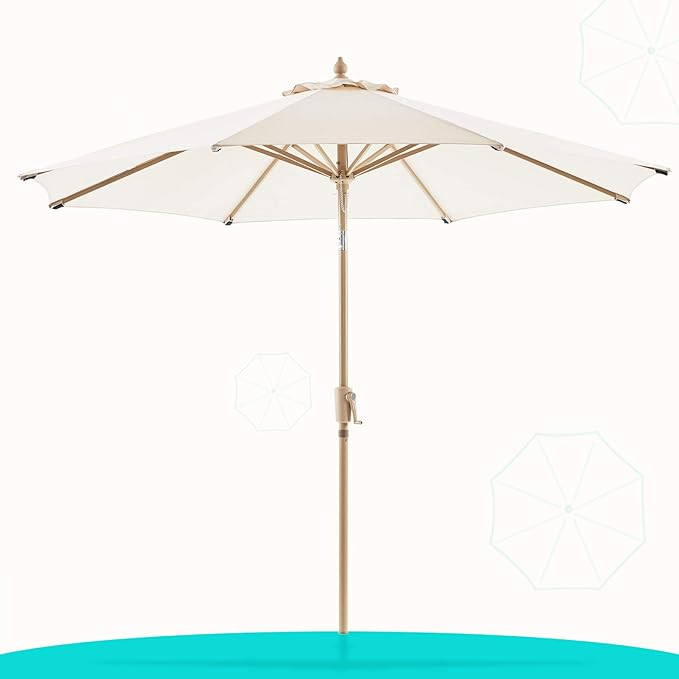 LE CONTE Olefin 9 ft. Patio Umbrella Outdoor Market Umbrellas Table Umbrellas | 3 Years Non-Fadin... | Amazon (US)